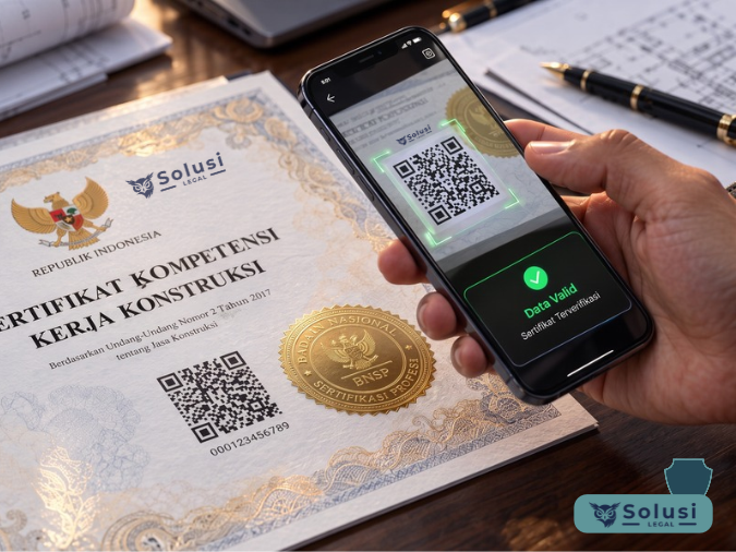 UU Jasa Konstruksi: Sanksi Berat di Balik SKK Pemindaian kode QR digital pada Sertifikat Kompetensi Kerja SKK Konstruksi resmi LPJK Kementerian PUPR untuk memenuhi kewajiban sertifikat konstruksi